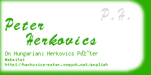 peter herkovics business card